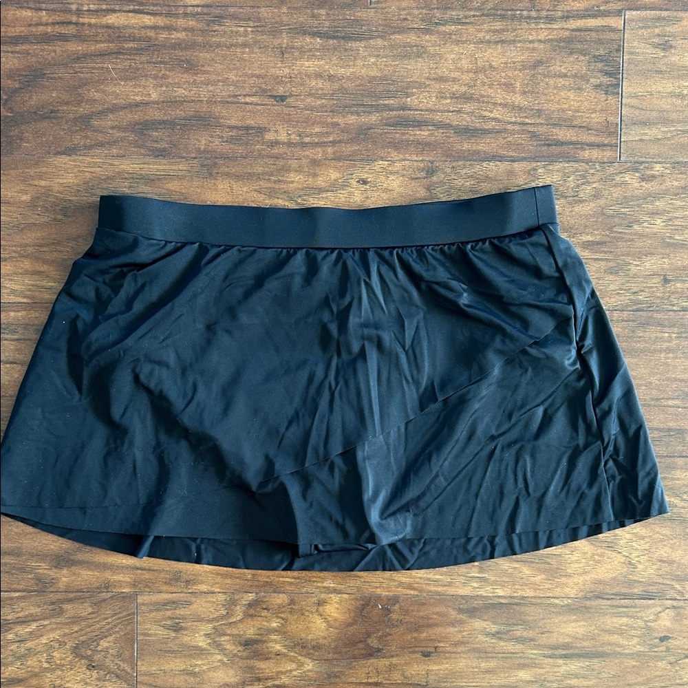 Aqua Green Classic Black Swim Skirt